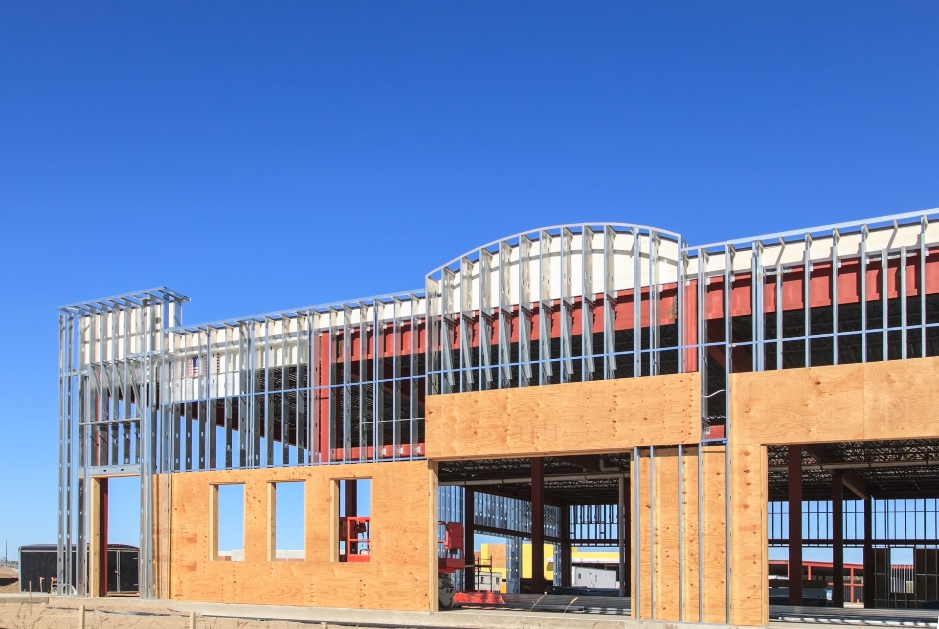 Construction site of new commercial building